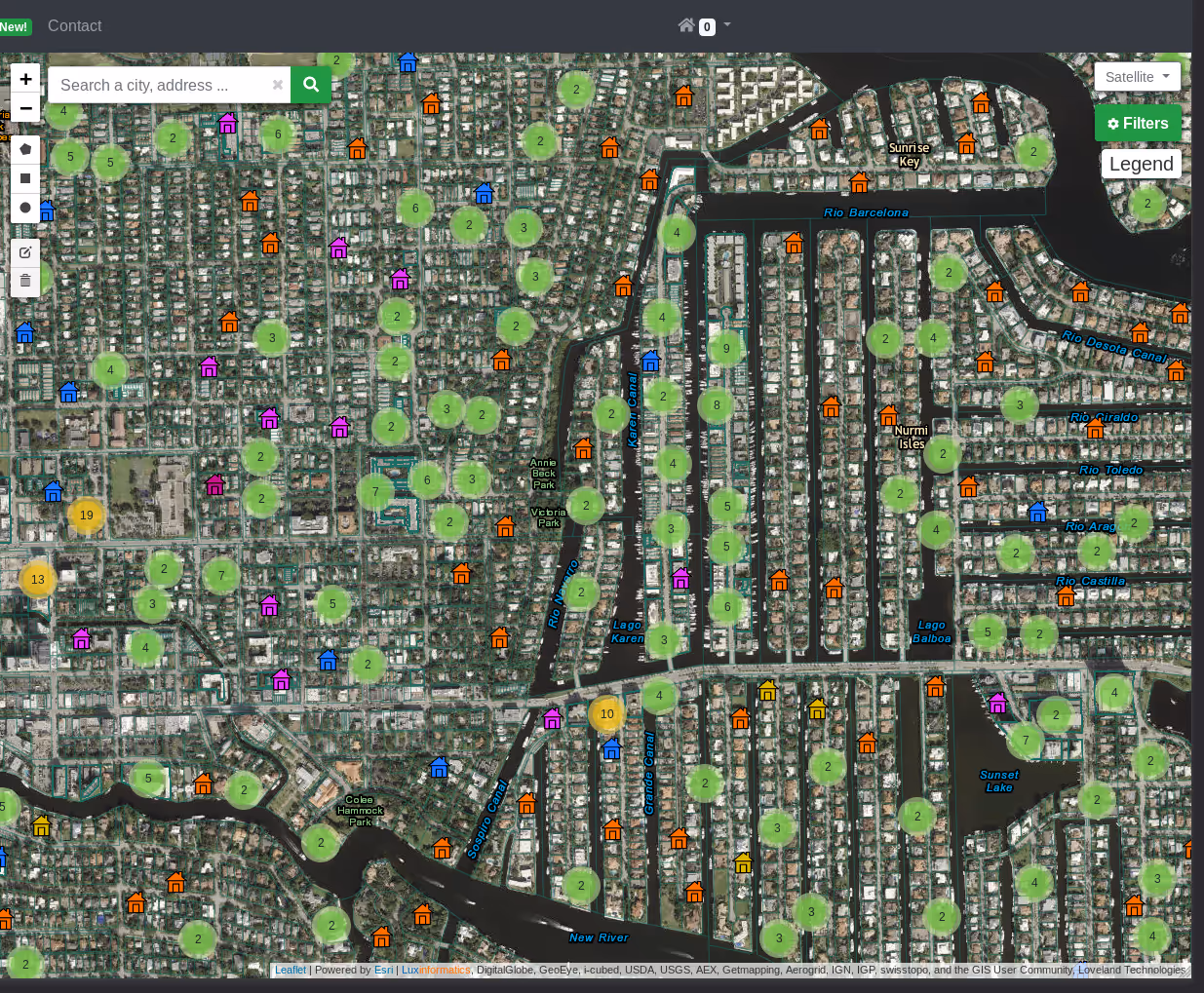 Image (click to enlarge) Image of our real estate project front-end.