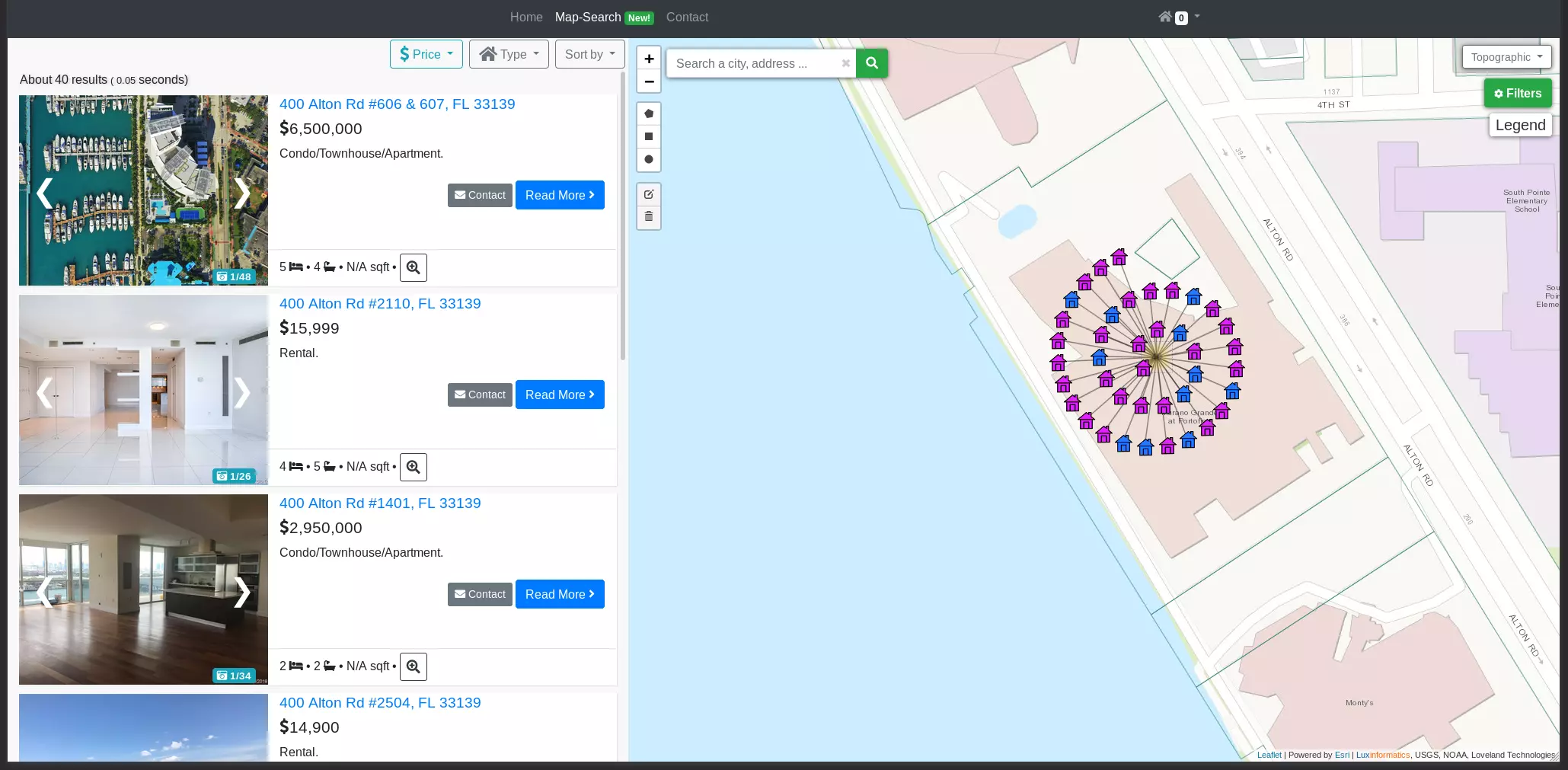 Realtor Map View Real estate map search project - Cosmic HPC